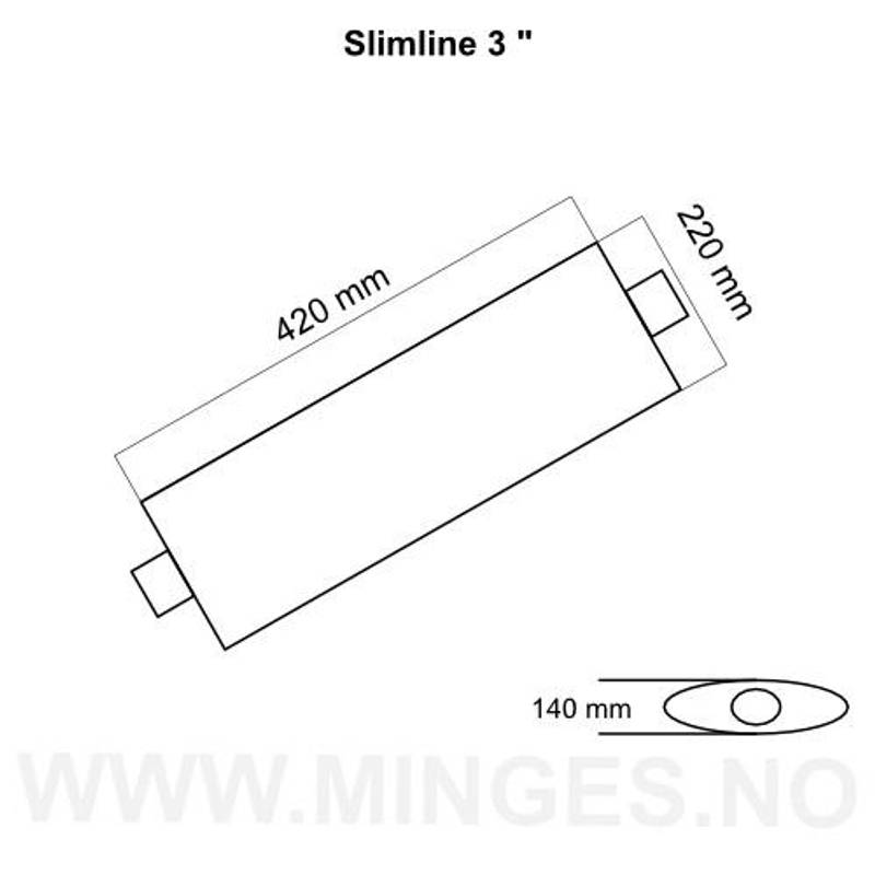 EKSOSPOTTE SLIMLINE 3''