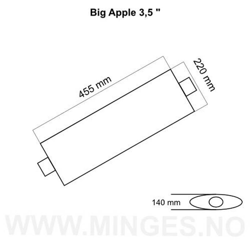 EKSOSPOTTE BIG APPLE 3,5'' RUSTFRI