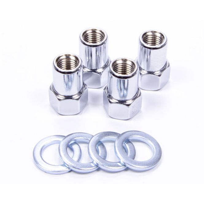 Hovedbilde HJULMUTTER 1/2'' CHROME FLAT MED SKIVE ÅPEN
